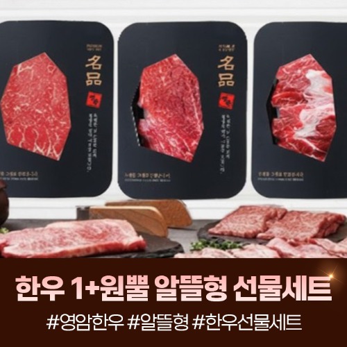 (삼호명품관)1 +등급 알뜰형 엄선 영암매력한우 불고기 선물세트 불고기 양지 3구 1.2kg