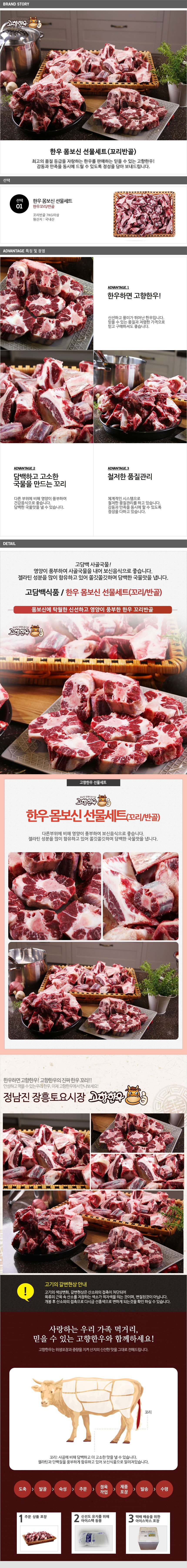 (장흥고향한우)한우몸보신 1호세트 7kg(꼬리+반골)